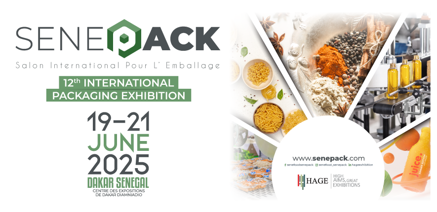 Senepack 2025, principale evento in ambito packaging dell’Africa occidentale, a Dakar (Senegal) dal 19 al 21 Giugno 2025