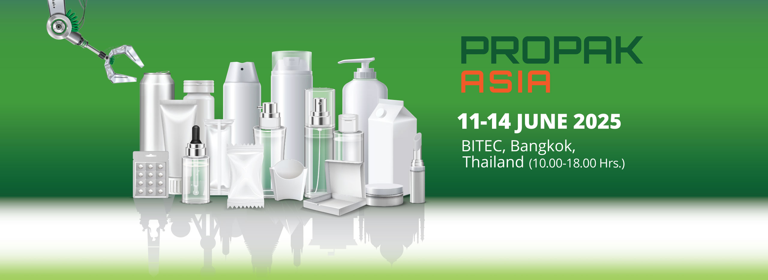 Propak Asia, fiera riguardante l’industria manifatturiera e l’imballaggio sostenibile, dal 12 al 15 Giugno 2024 a Bangkok, in Thailandia